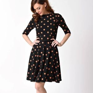 Pumpkin Print Dress